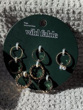 wild fable Gold-Tone Ring Set (7)